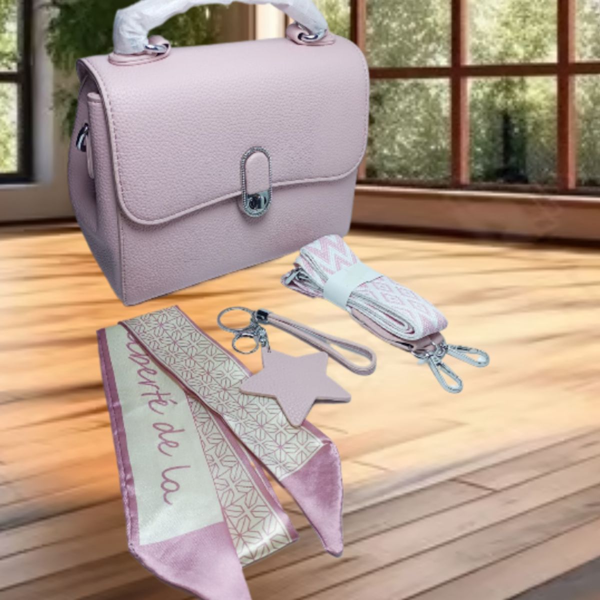 GENERICO - CARTERA DE MANO BOLSO CROSSBODY MORRAL TOTE BAG PREMIUM DE MUJER ROSA