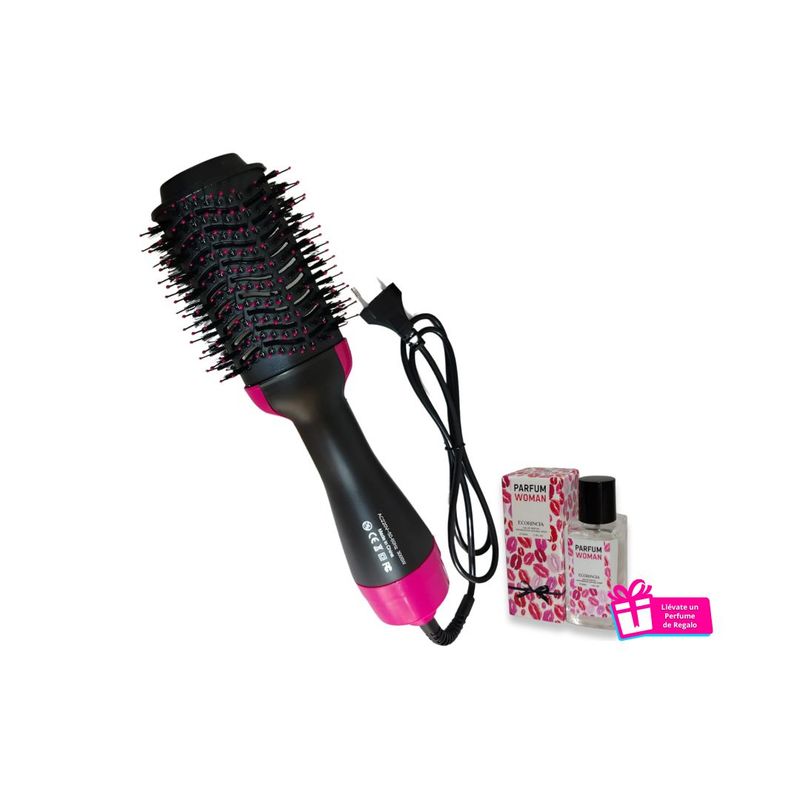 GENERICO - Cepillo Secador Ondulador One Step 3 en 1 + Mini Perfume