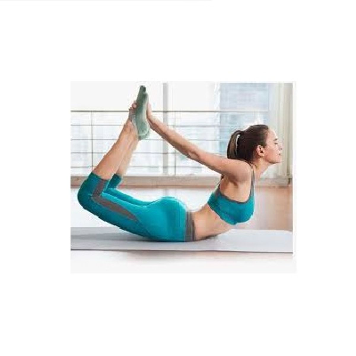 OEM - MEDIAS ANTIDESLIZANTE CINTAS CRUZADA VERDE PILATES YOGA PRENATAL DANZA