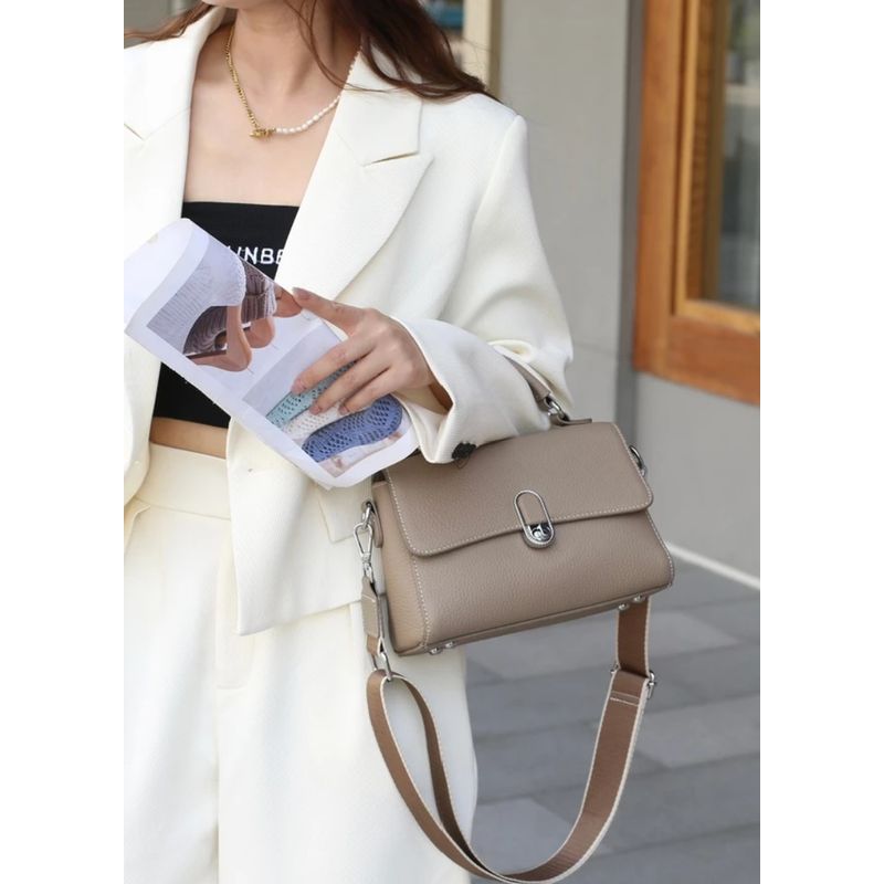 GENERICO - CARTERA DE MANO BOLSO CROSSBODY MORRAL TOTE BAG PREMIUM DE MUJER BEIGE