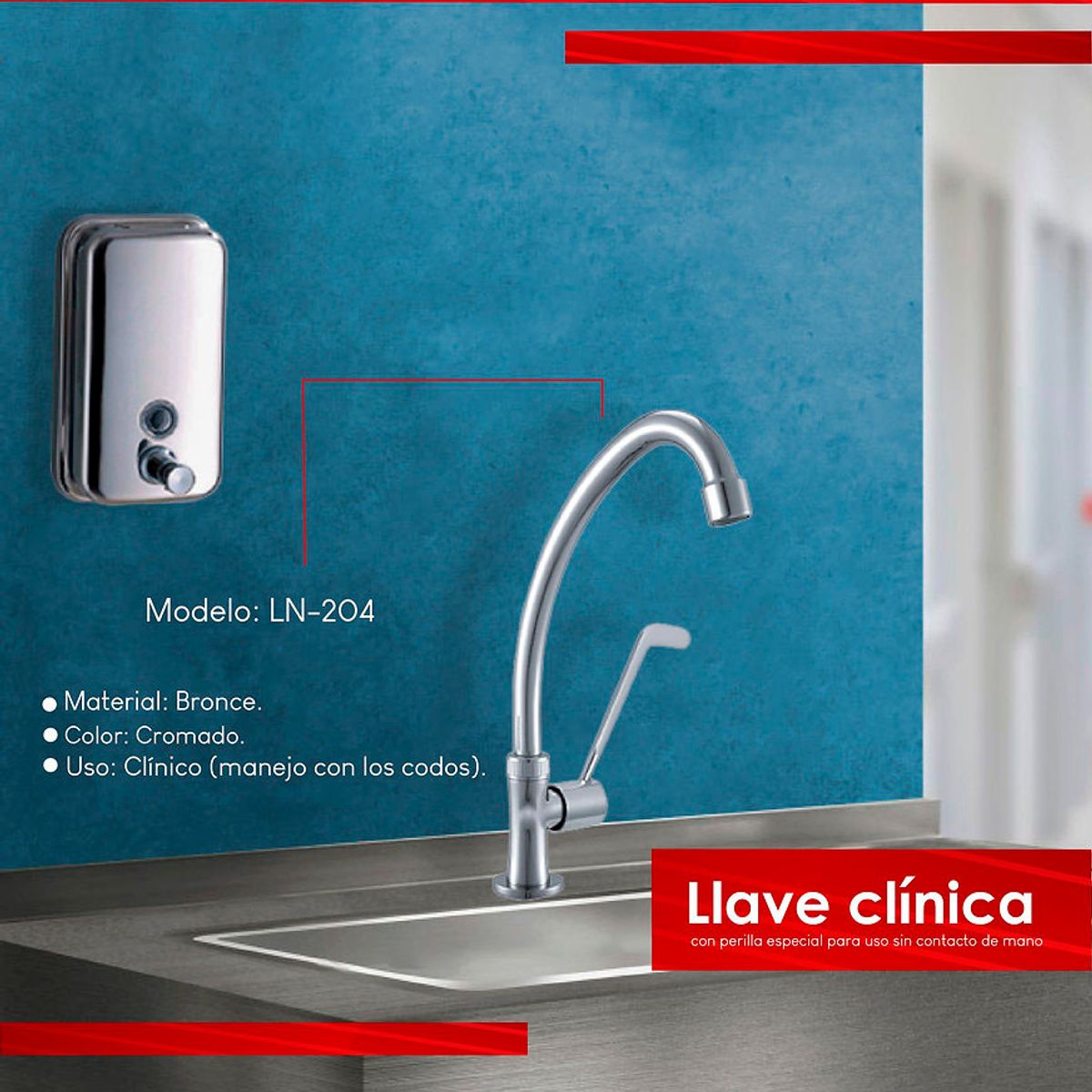 XM - LLAVE HOSPITALARIO DE LAVADERO AL MUEBLE L-N204
