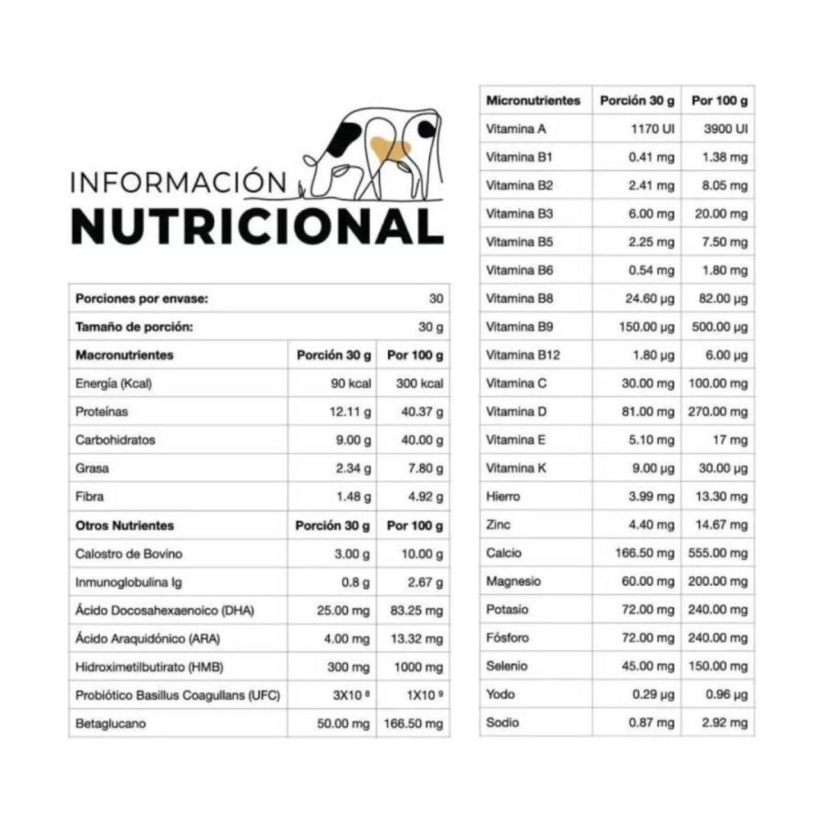 CALOSTRO BOOST - Calostro Bovino HMB Prebióticos y Probióticos 900 gr Calostro Boost