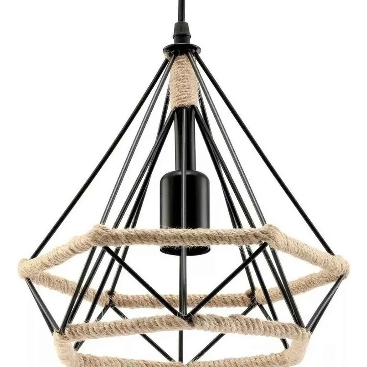 ANYHOGAR - Lámparas Colgante Vintage Industrial Cuerda De Cáñamo6608