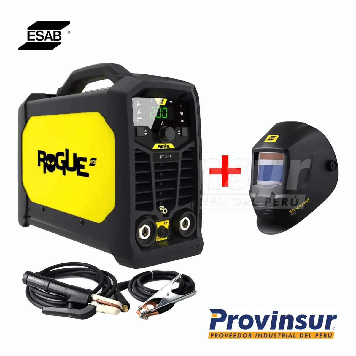 ESAB - Maquina de Soldar ROGUE ES245i ESAB 200 Amperios + Careta Fotosensible