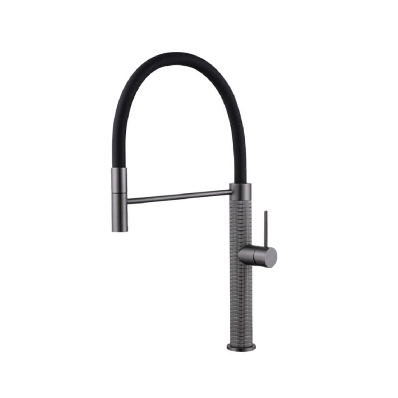 FRATELLI - MEZCLADORA MONOCOMANDO DE COCINA AL MUEBLE BALI GUN GREY