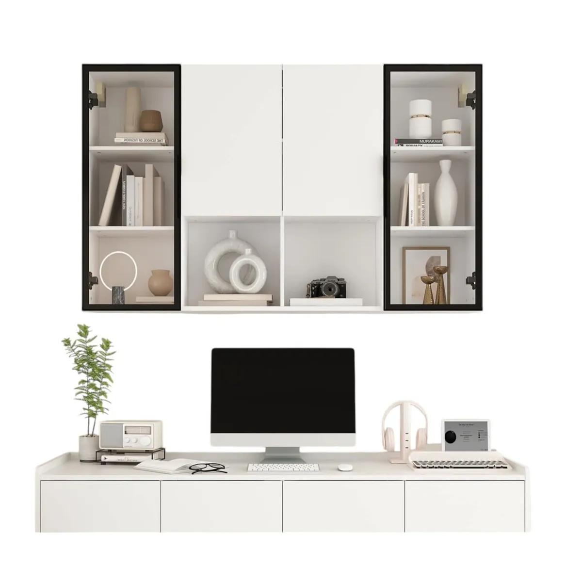 GENERICO - Escritorio Flotante con Repisa Romany - Vaquita Home