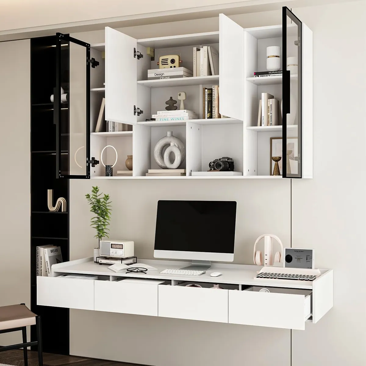 GENERICO - Escritorio Flotante con Repisa Romany - Vaquita Home