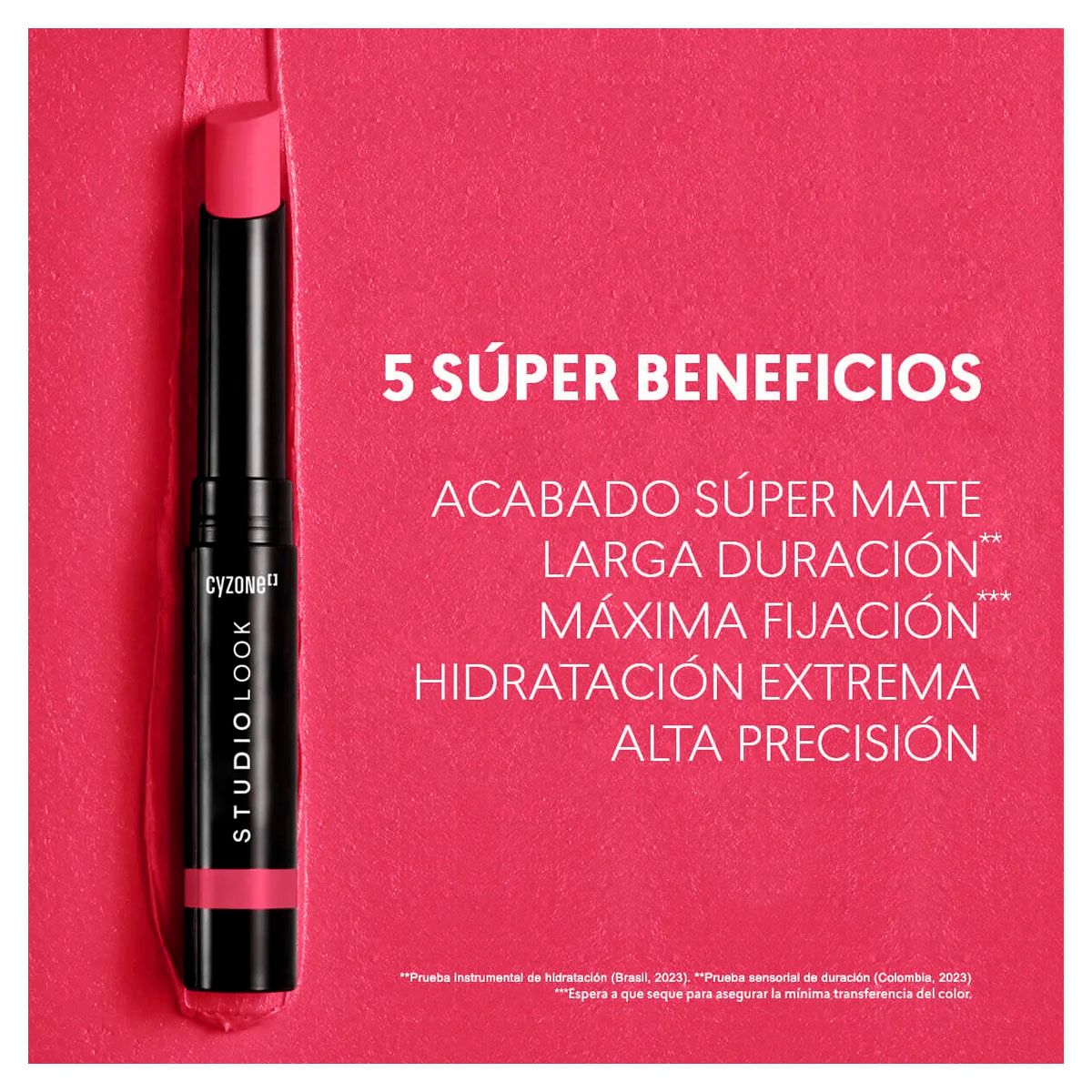 CYZONE - Labial en Barra WATERMELON Supermate Lips Studio Look