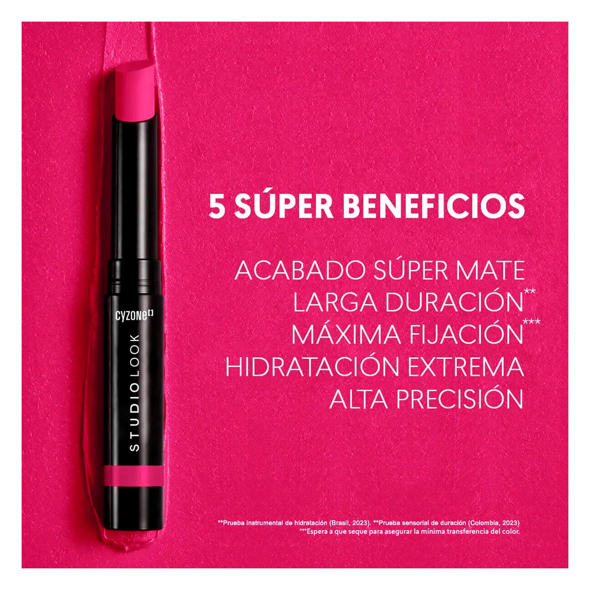 CYZONE - Labial en Barra PINK DREAM Supermate Lips Studio Look