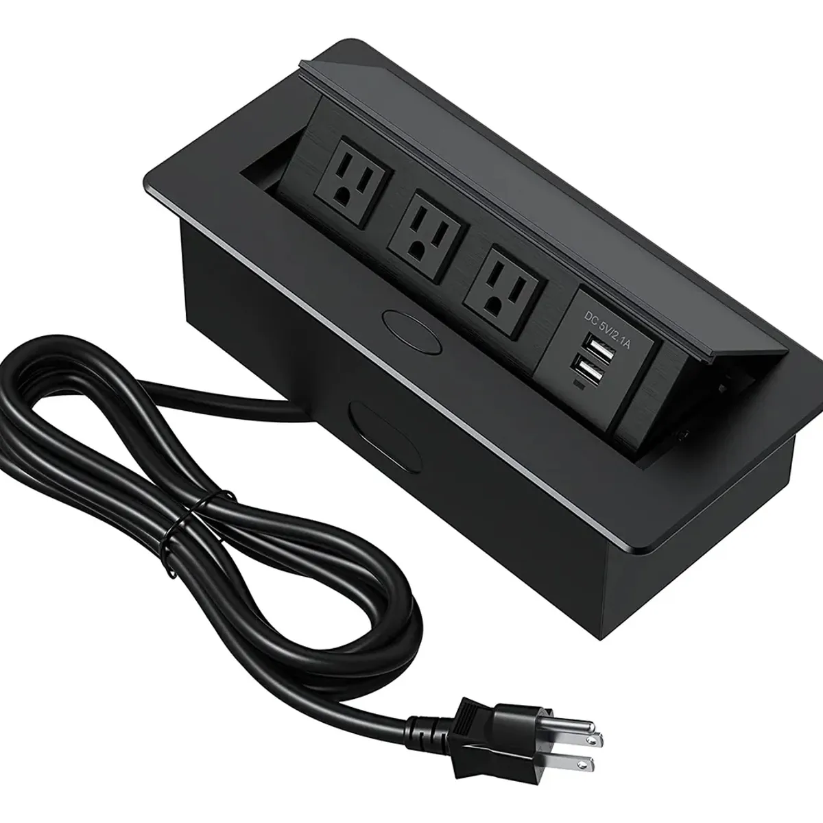 PUREPOWER - Enchufe Escritorio Placa De Contactos Y Puerto Usb Plegable
