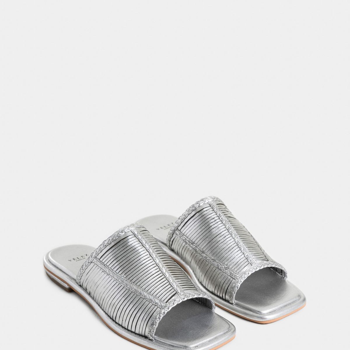 VELEZ - Vélez Sandalias Plana Inflexus Cuero Mujer Plata