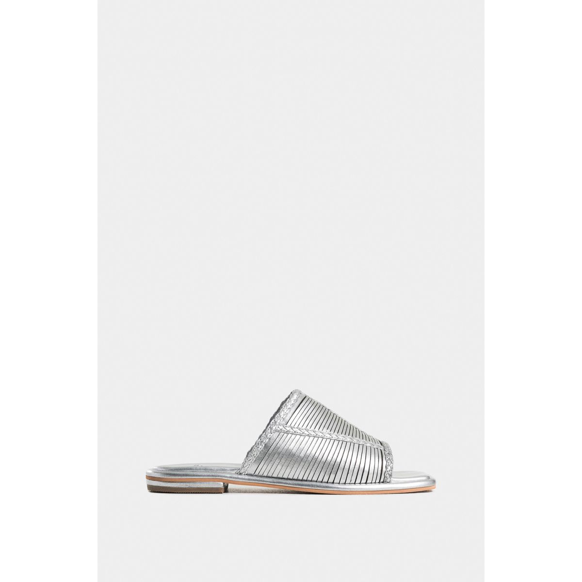 VELEZ - Vélez Sandalias Plana Inflexus Cuero Mujer Plata