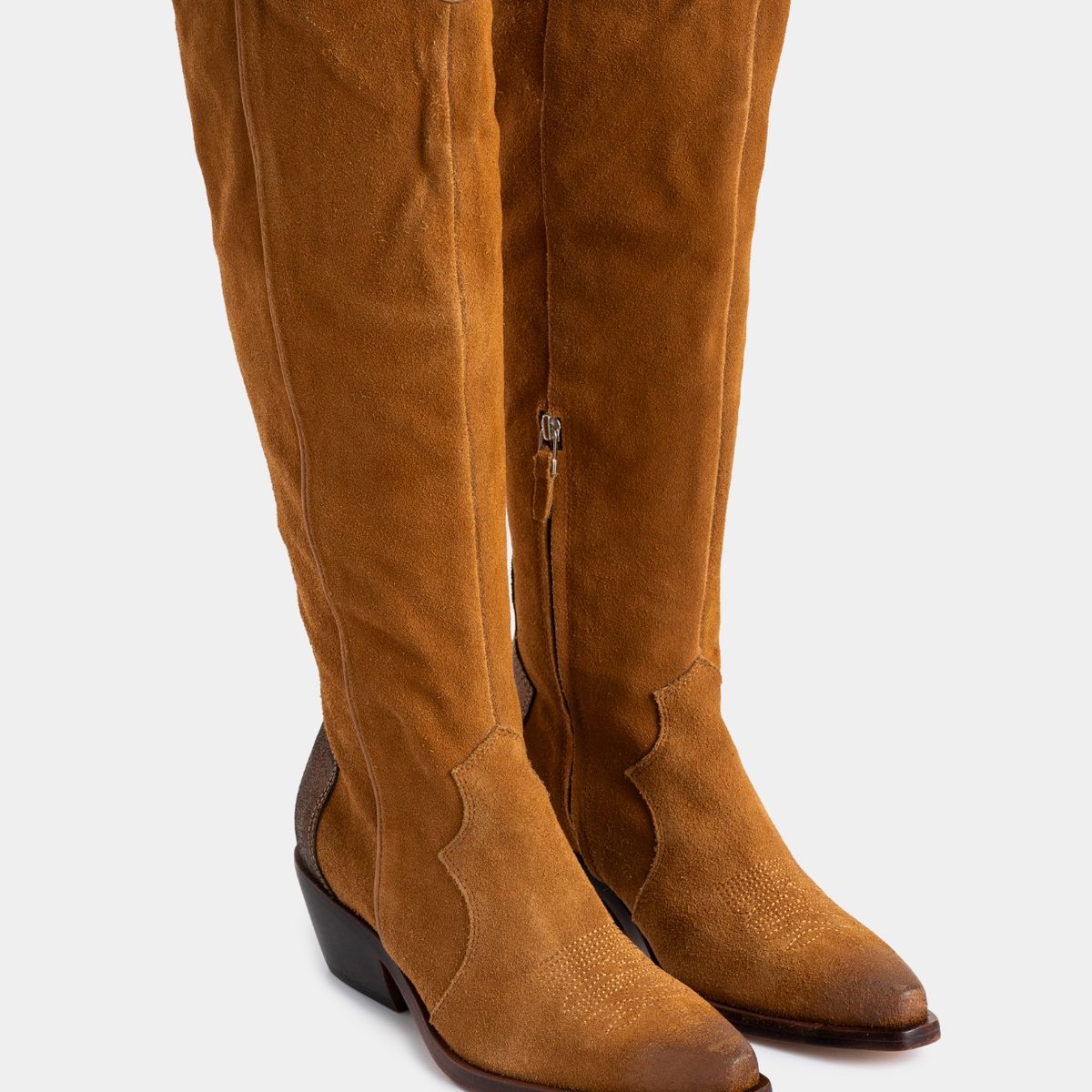 VELEZ - Vélez Botas Texanas Herencia De Cuero Mujer Caña Alta Miel