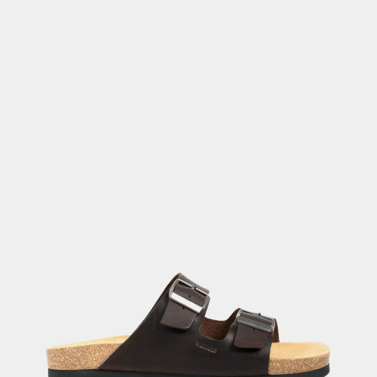 VELEZ - Vélez Sandalia Plana De Cuero Vintage Café