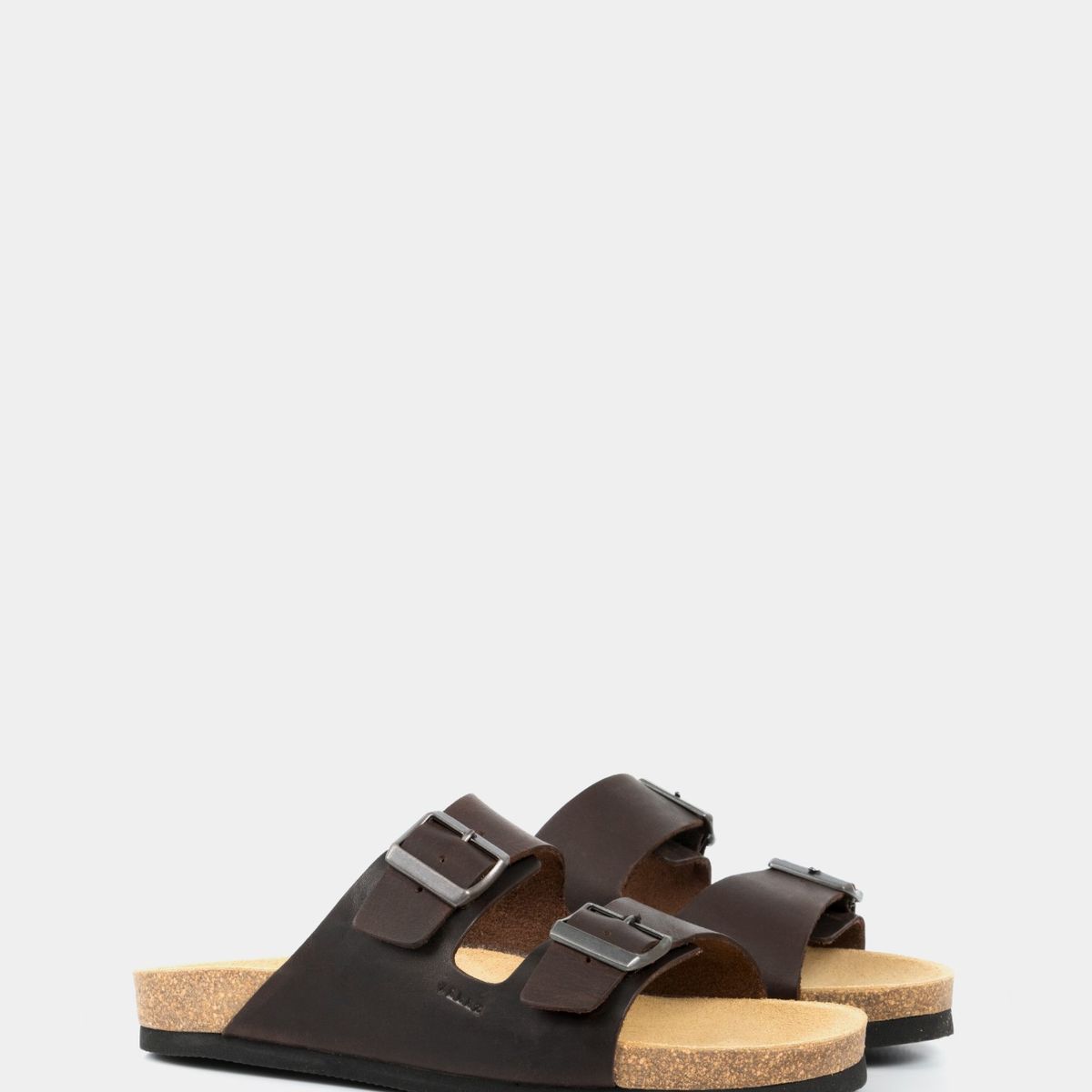 VELEZ - Vélez Sandalia Plana De Cuero Vintage Café