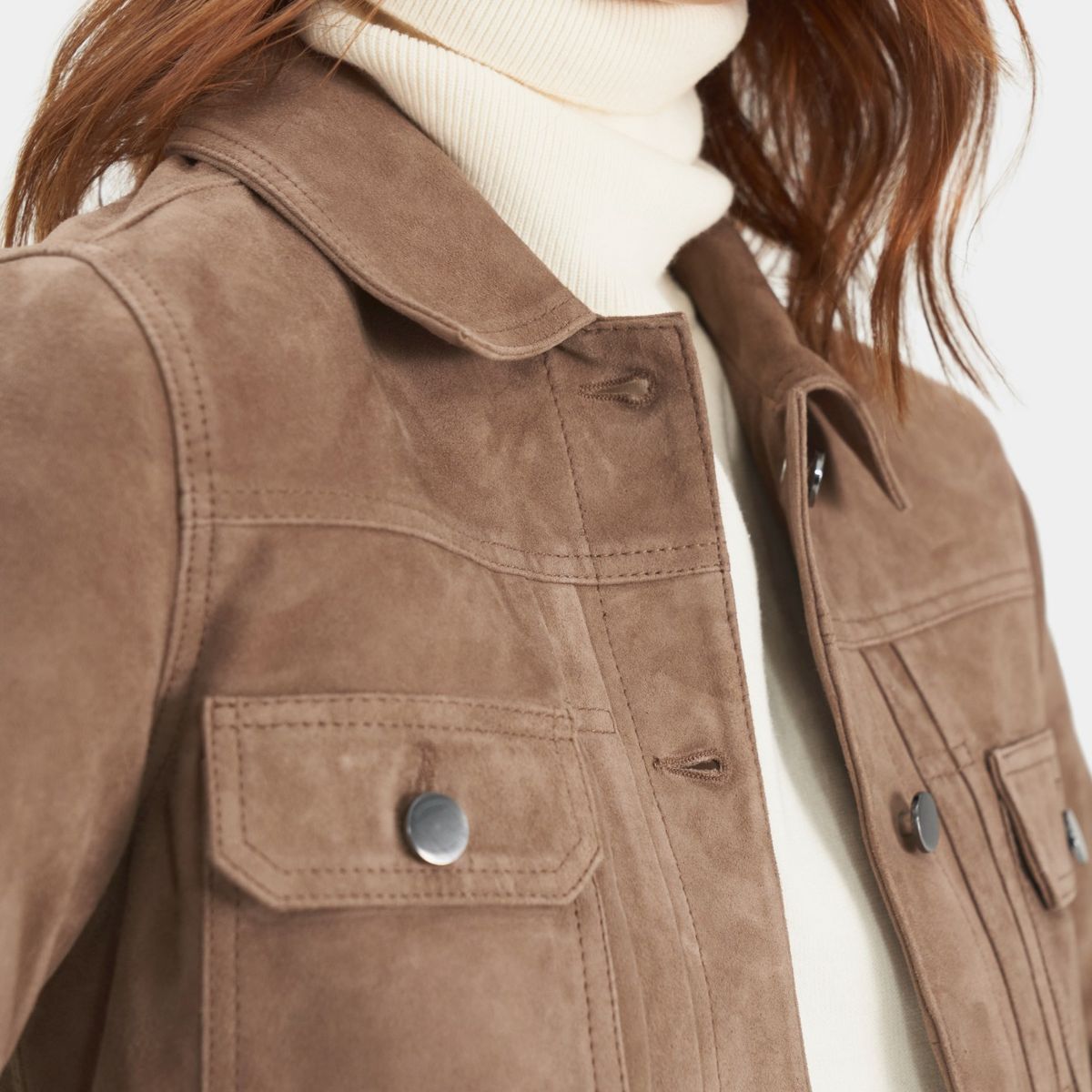 VELEZ - Vélez Casaca Mercury Tipo Trucker Mujer En Gamuza Canela