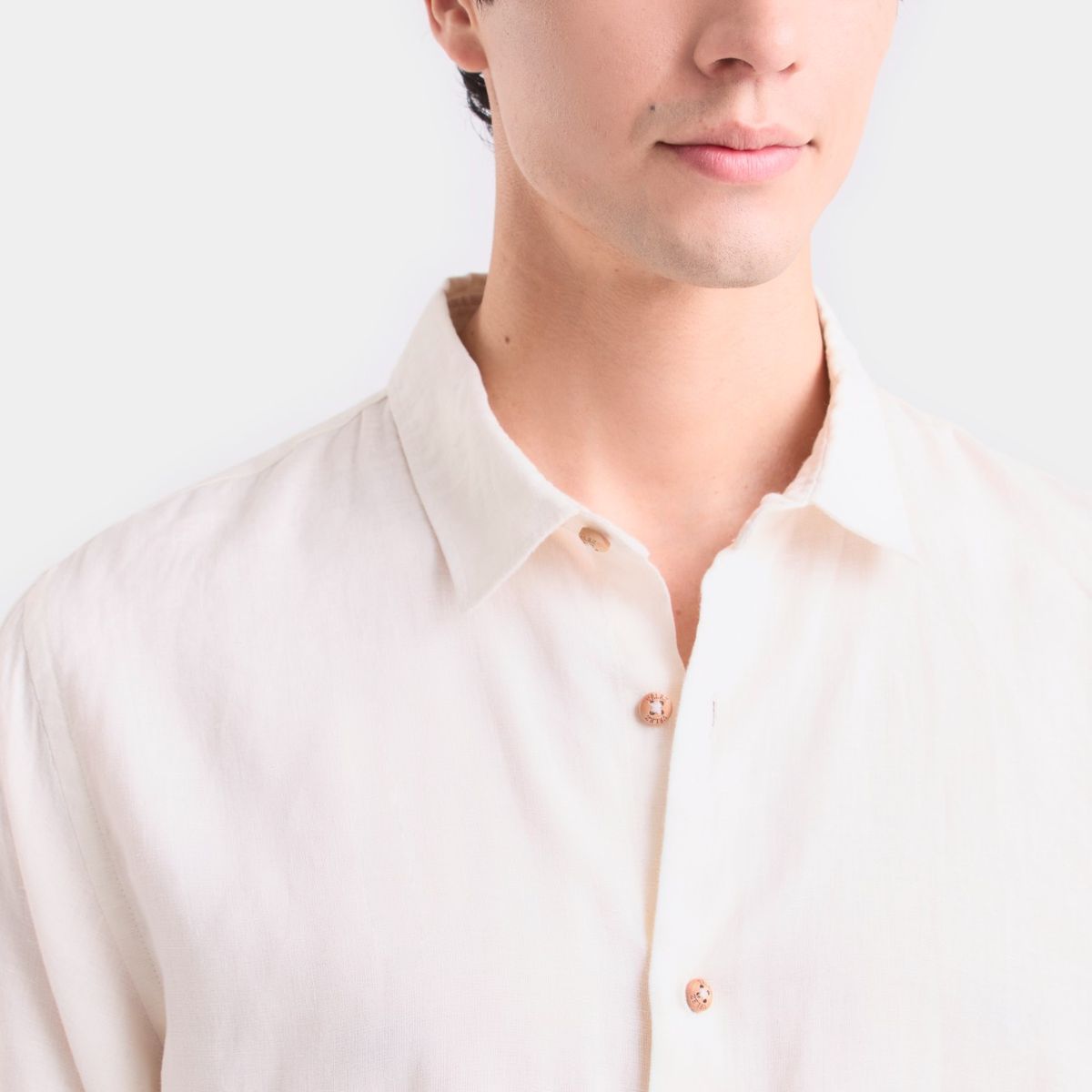 VELEZ - Vélez Camisa Manga Larga Lino Hombre SemiFit Arena