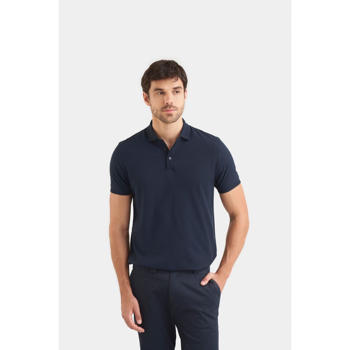VELEZ - Vélez Polo Casual Algodón Pima Azul Oscuro