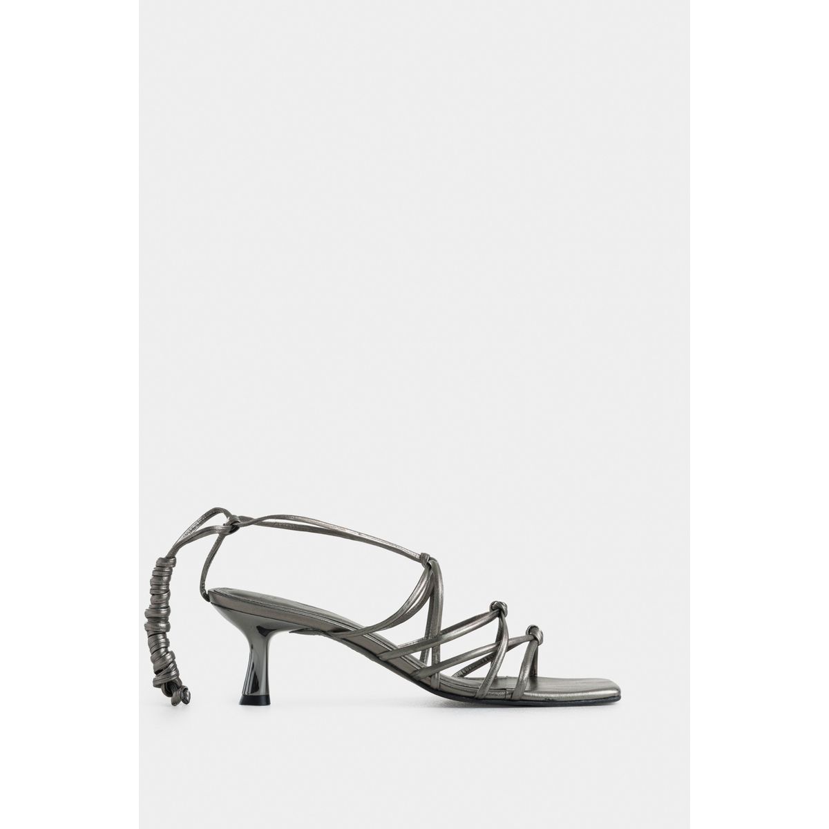 VELEZ - Vélez Sandalias Tacón Viena Cuero Mujer Plata