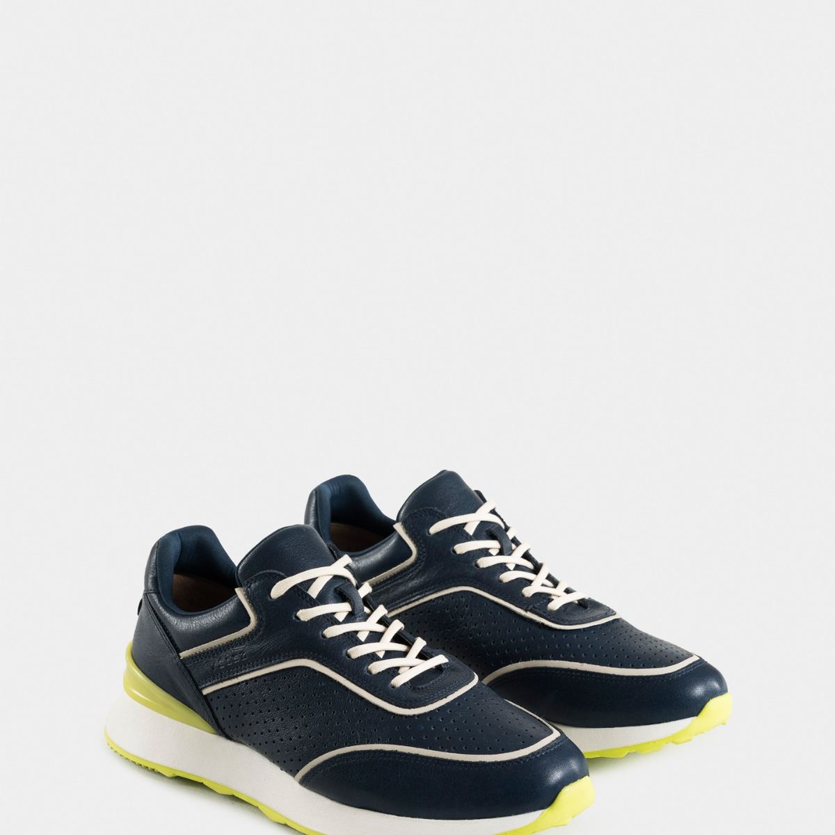 VELEZ - Vélez Zapatillas Dalí Cuero Hombre Azul Oscuro