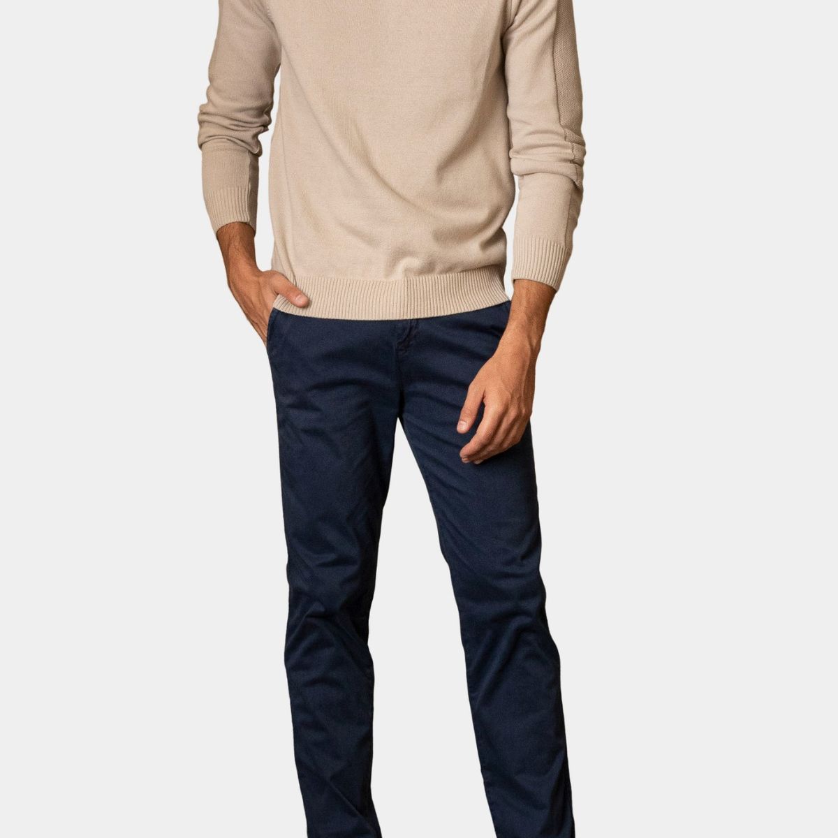 VELEZ - Vélez Pantalón Chino Italo Hombre Semifitted Azul Oscuro