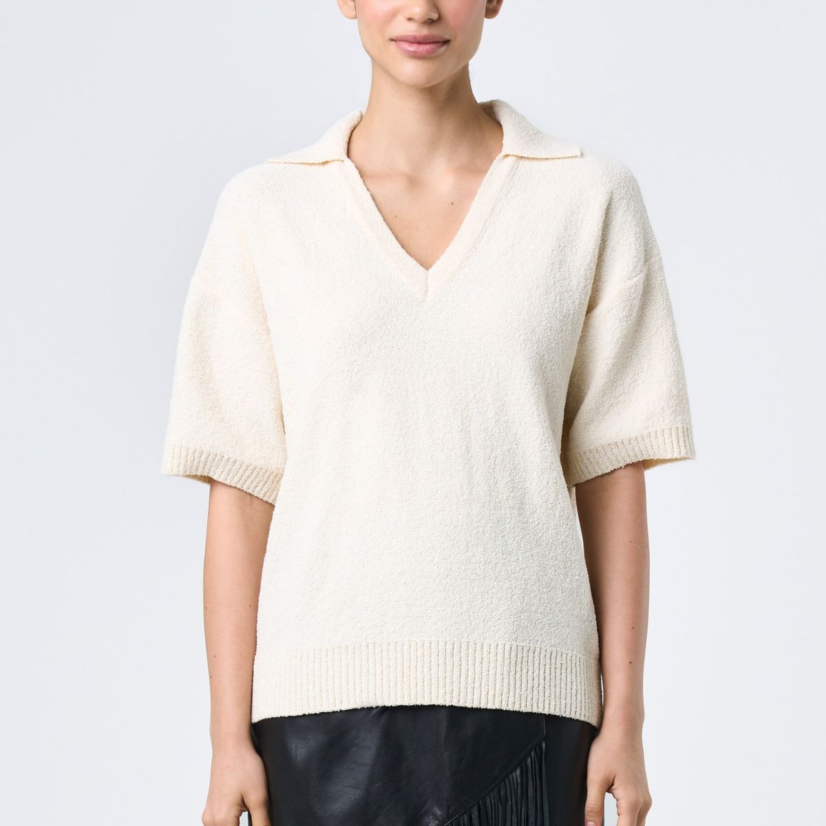 VELEZ - Vélez Polo Vestigio Para Mujer Oversized Crema