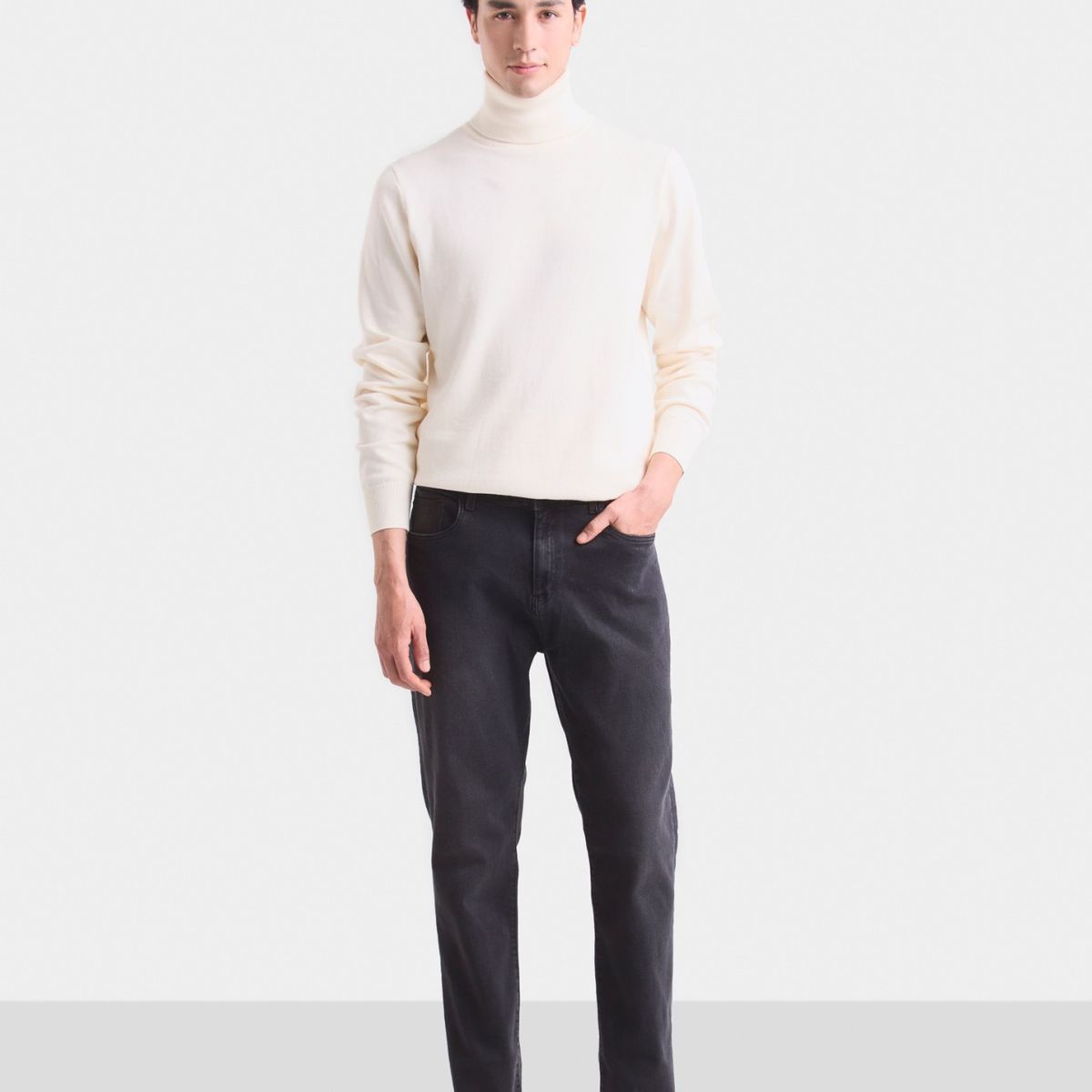 VELEZ - Vélez Jean Napo En Black Denim Hombre Semifit Gris