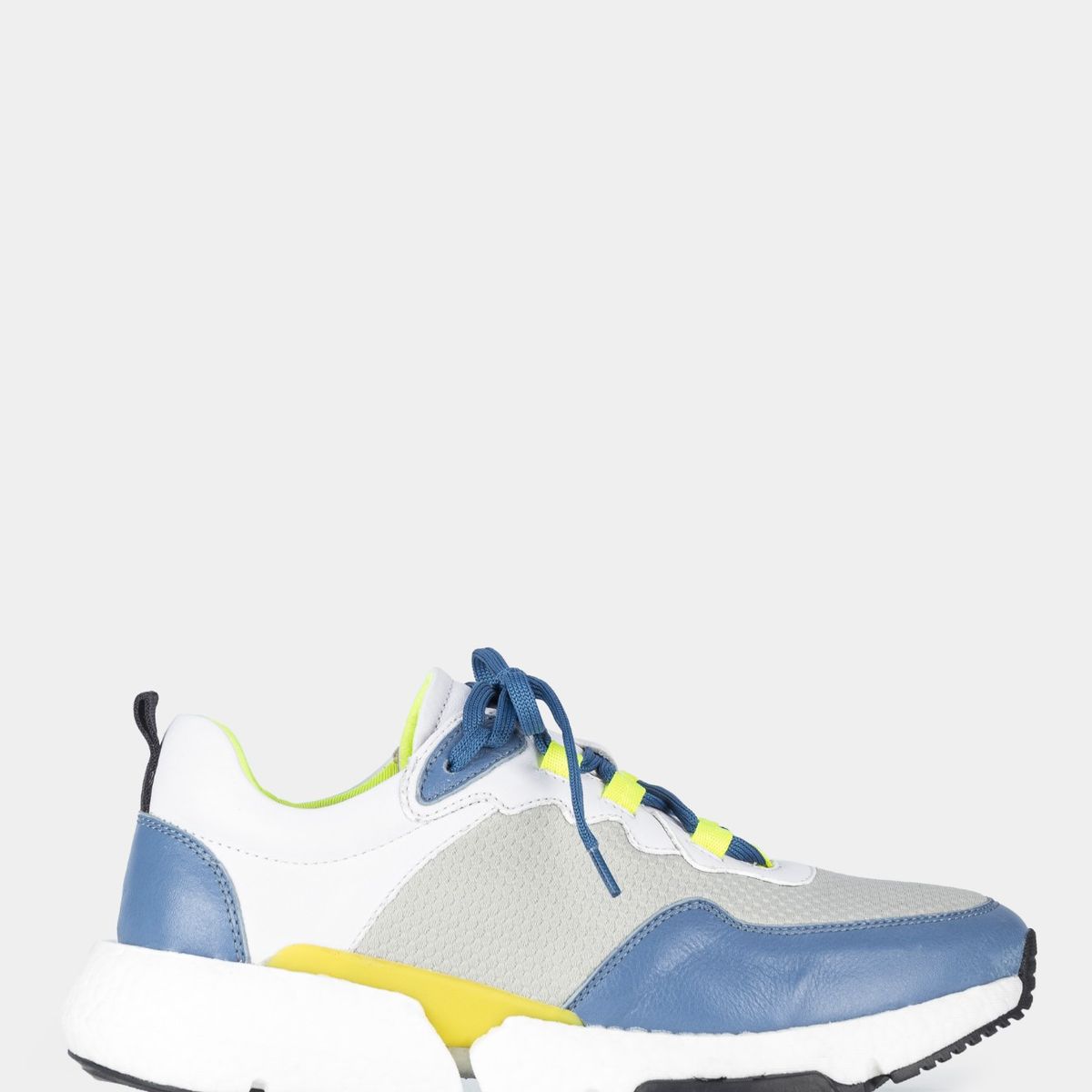 VELEZ - Vélez Zapatillas Citrino Cuero Mujer Deport Azul Claro