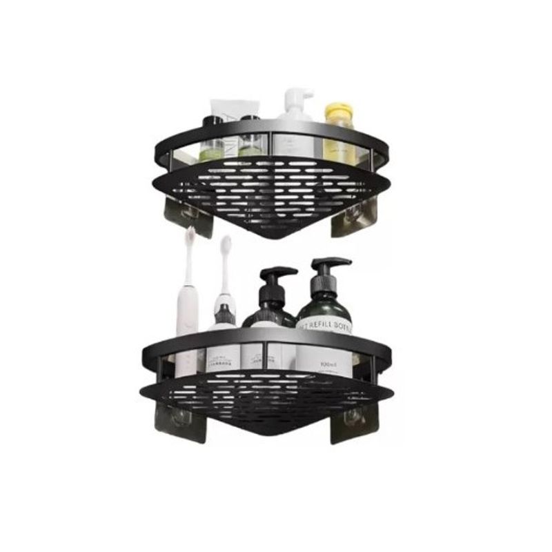 GENERICO - Juego x2 Repisas esquinero organizador de Aluminio para baño