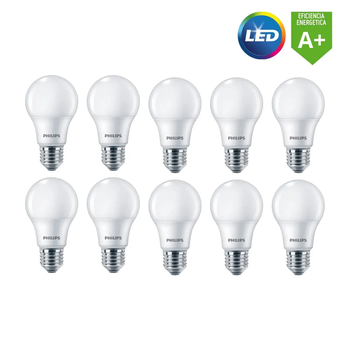 PHILIPS - Foco led philips 10.5W ecohome / pack 10 unidades