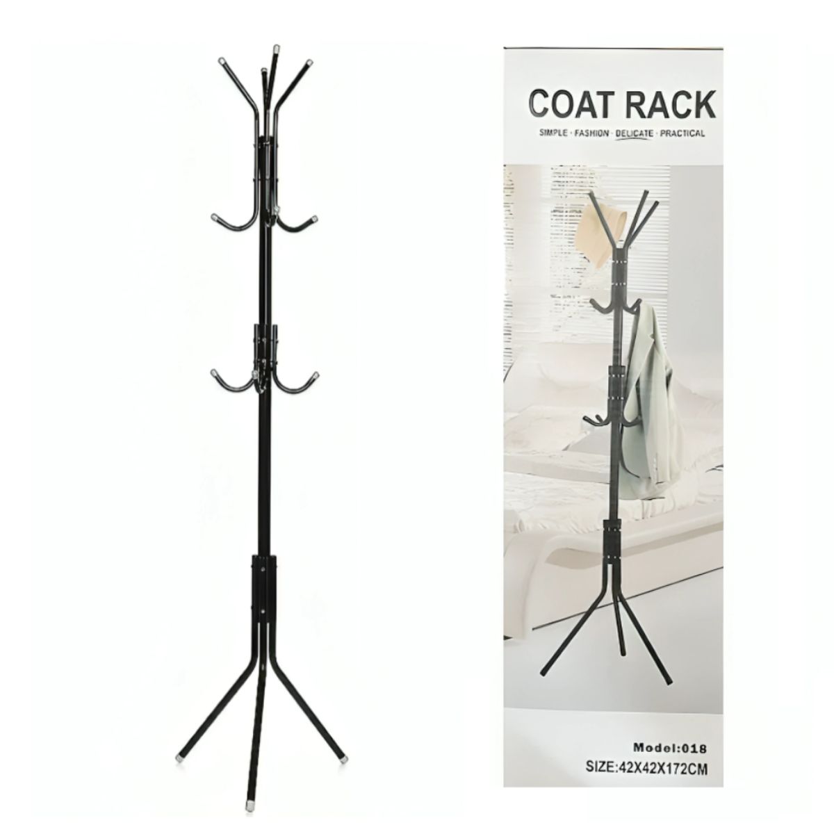 GENERICO - Organizador Perchero Colgador de Ropa Armable - Negro