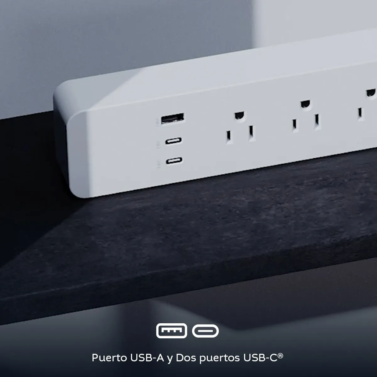 NEXXT SOLUTIONS - REGLETA DE 4 ENCHUFES Y 3 SALIDAS USB INTELIGENTE NEXXT