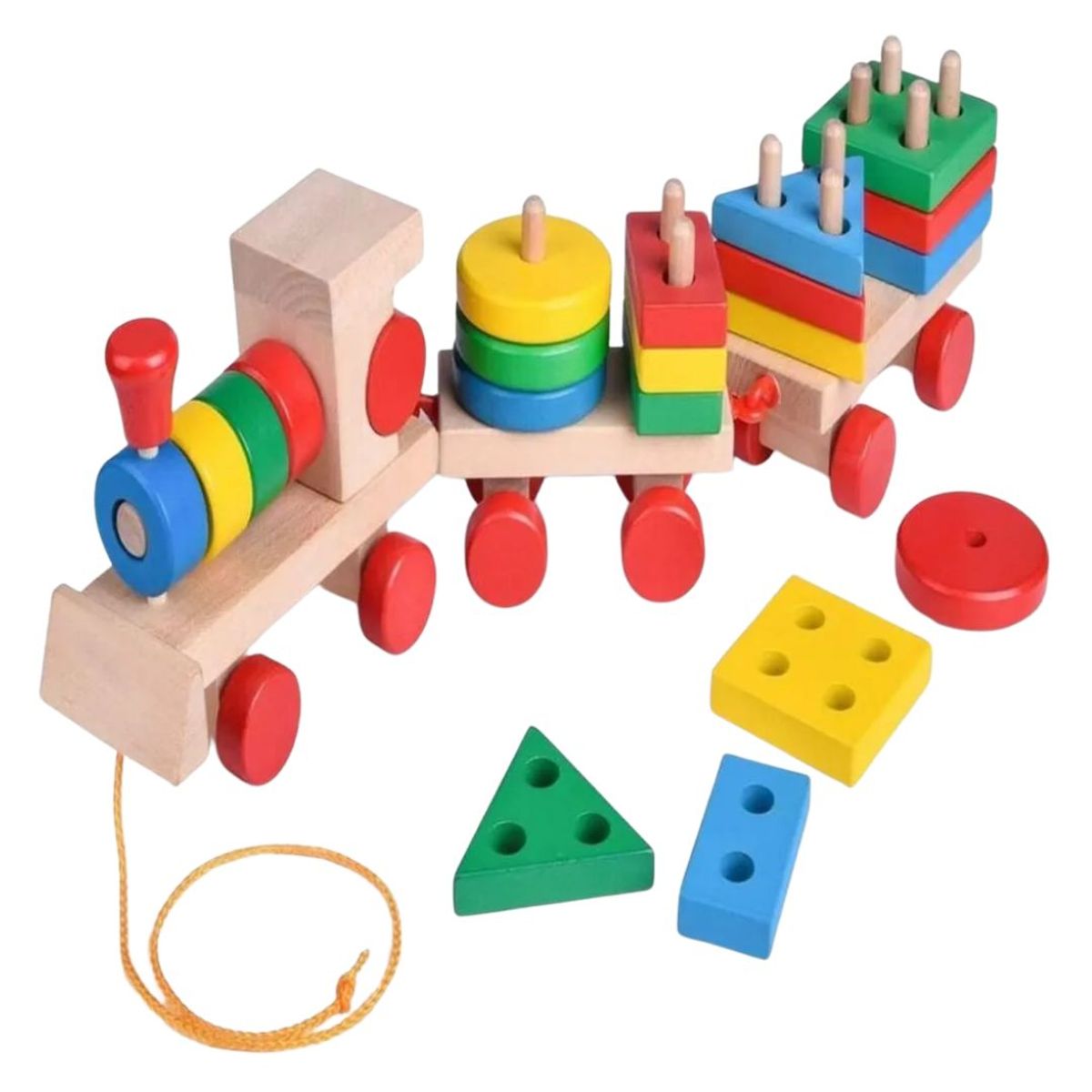 GENERICO - Tren Geometrico Colorido Grande