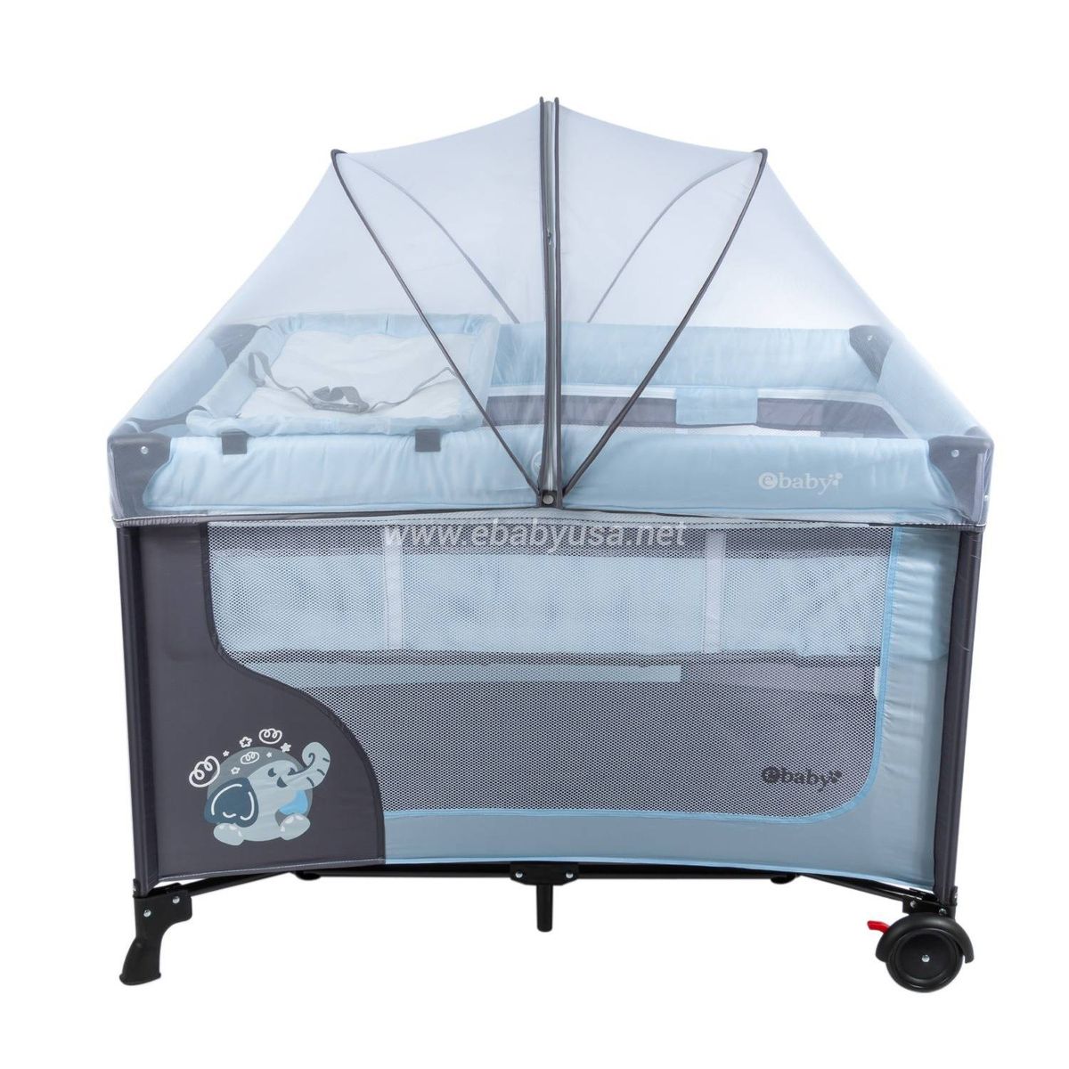 EBABY - Cuna Corral Ebaby con Cambiador Happy Dream Beige +Colchón