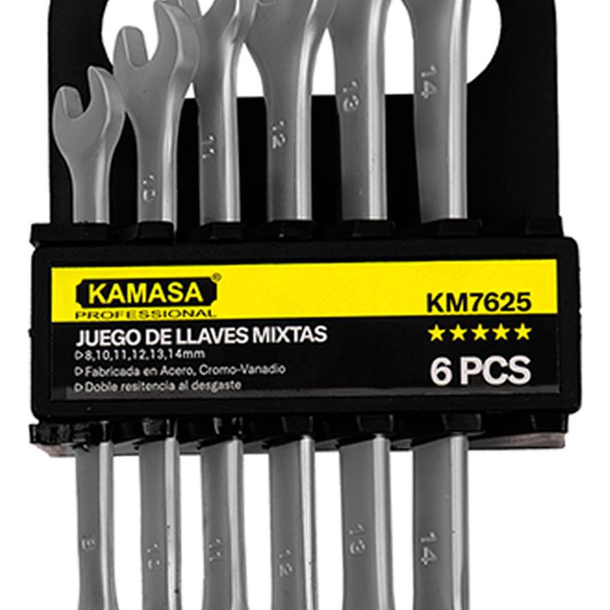 KAMASA - Juego de Llaves Kamasa Mixta 6 Pcs 8-14Mm Cr-V KM7625
