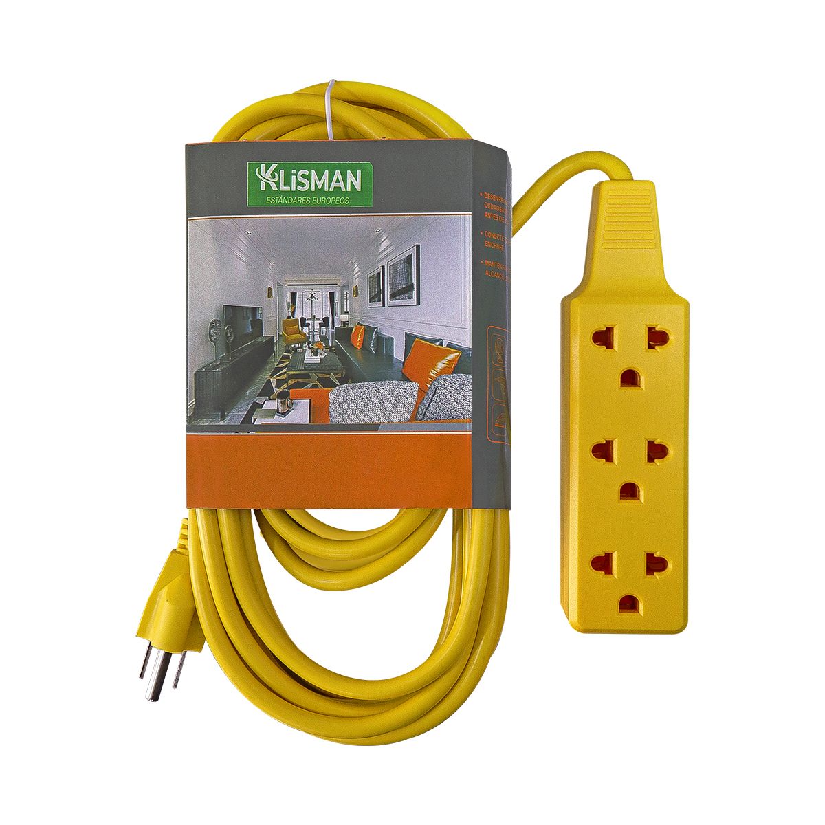 KLISMAN - Extensión de tomacorriente 5m pack x2