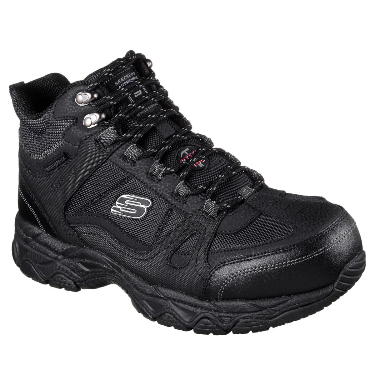 SKECHERS - BOTA DE SEGURIDAD LEDOM ST WP 77147-BLK HOMBRE SKECHERS NEGRO