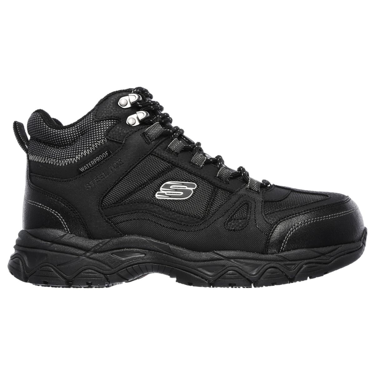SKECHERS - BOTA DE SEGURIDAD LEDOM ST WP 77147-BLK HOMBRE SKECHERS NEGRO