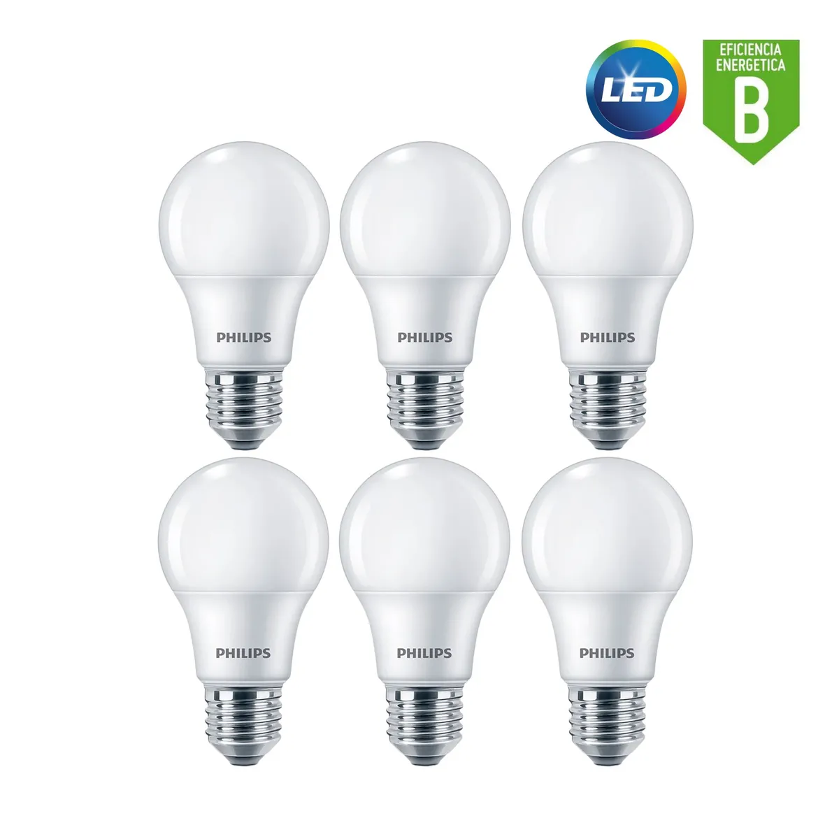 PHILIPS - Foco led philips 8W ecohome / pack 6 unidades