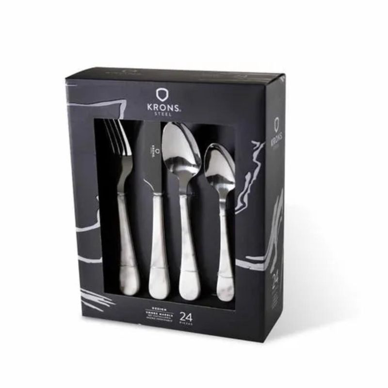 RECORD - Set Cubiertos X 24 Pz Smoke Marble 10286511