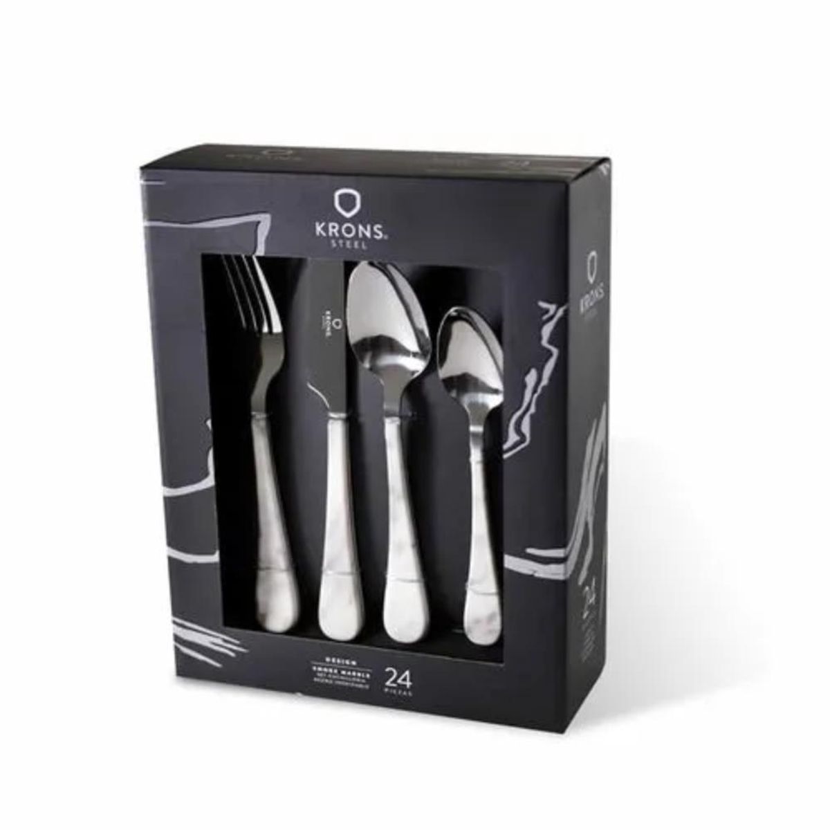 RECORD - Set Cubiertos X 24 Pz Smoke Marble 10286511