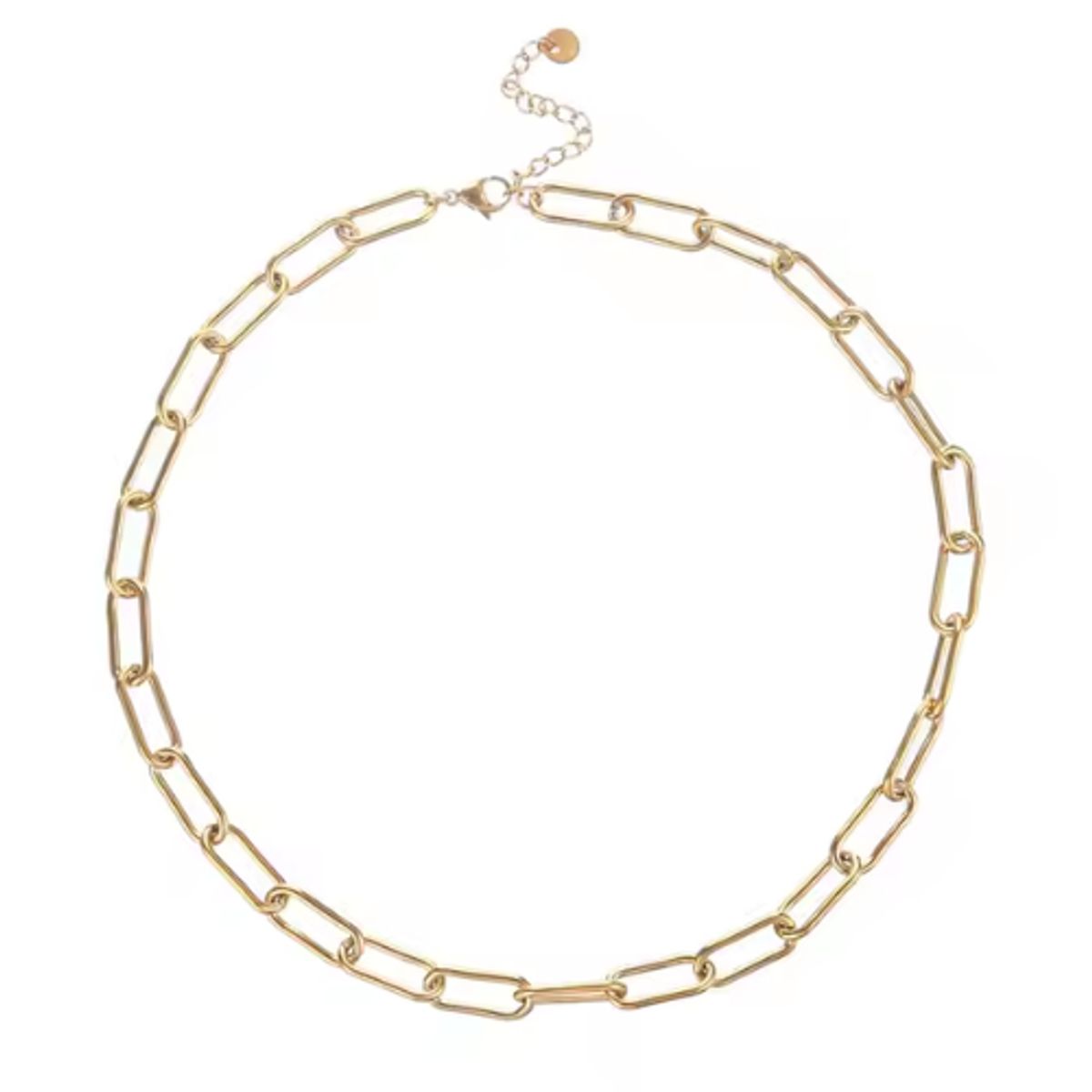 GENERICO - Collar Cadena Paperclip Acero Inoxidable Hombre