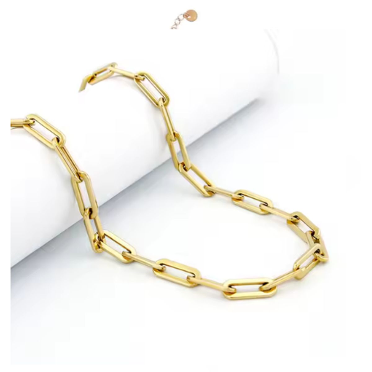 GENERICO - Collar Cadena Paperclip Acero Inoxidable Hombre