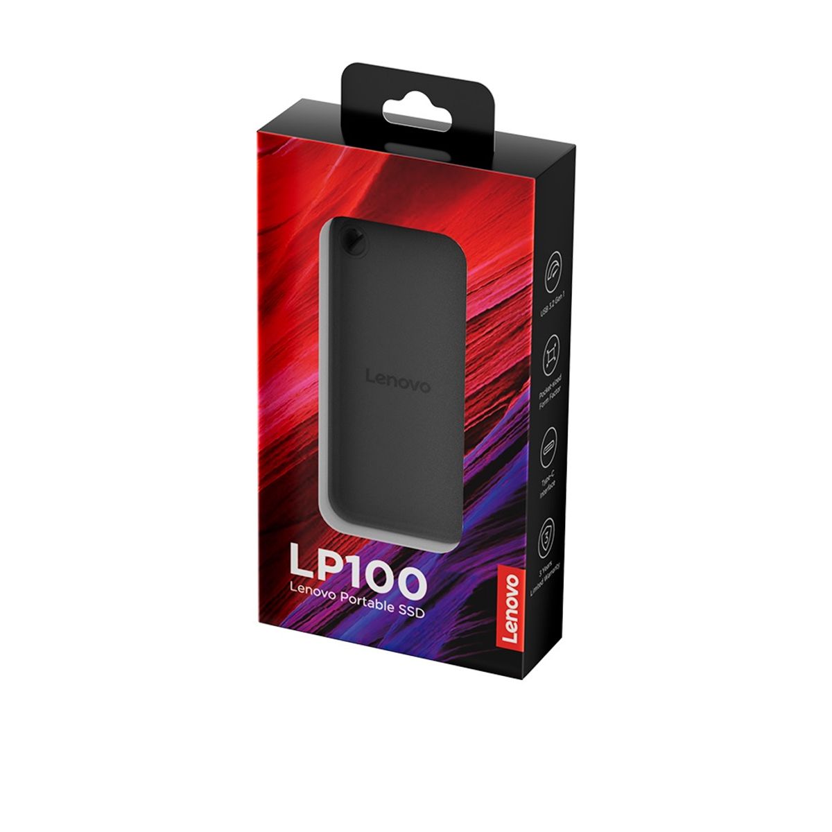 LENOVO - Disco SSD Externo Lenovo LP100 500GB USB Portatil Gris