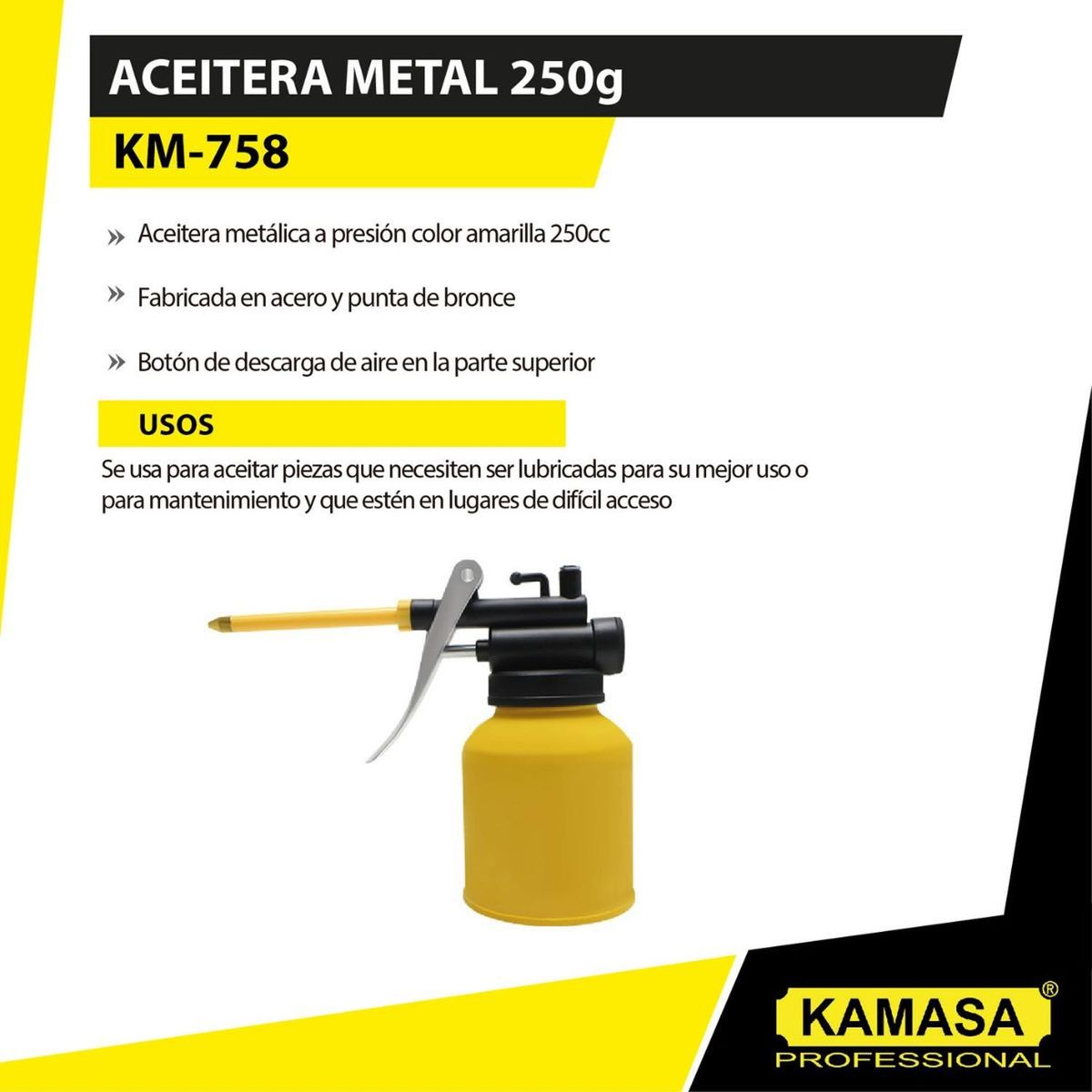KAMASA - Aceitera de metal 250g Kamasa