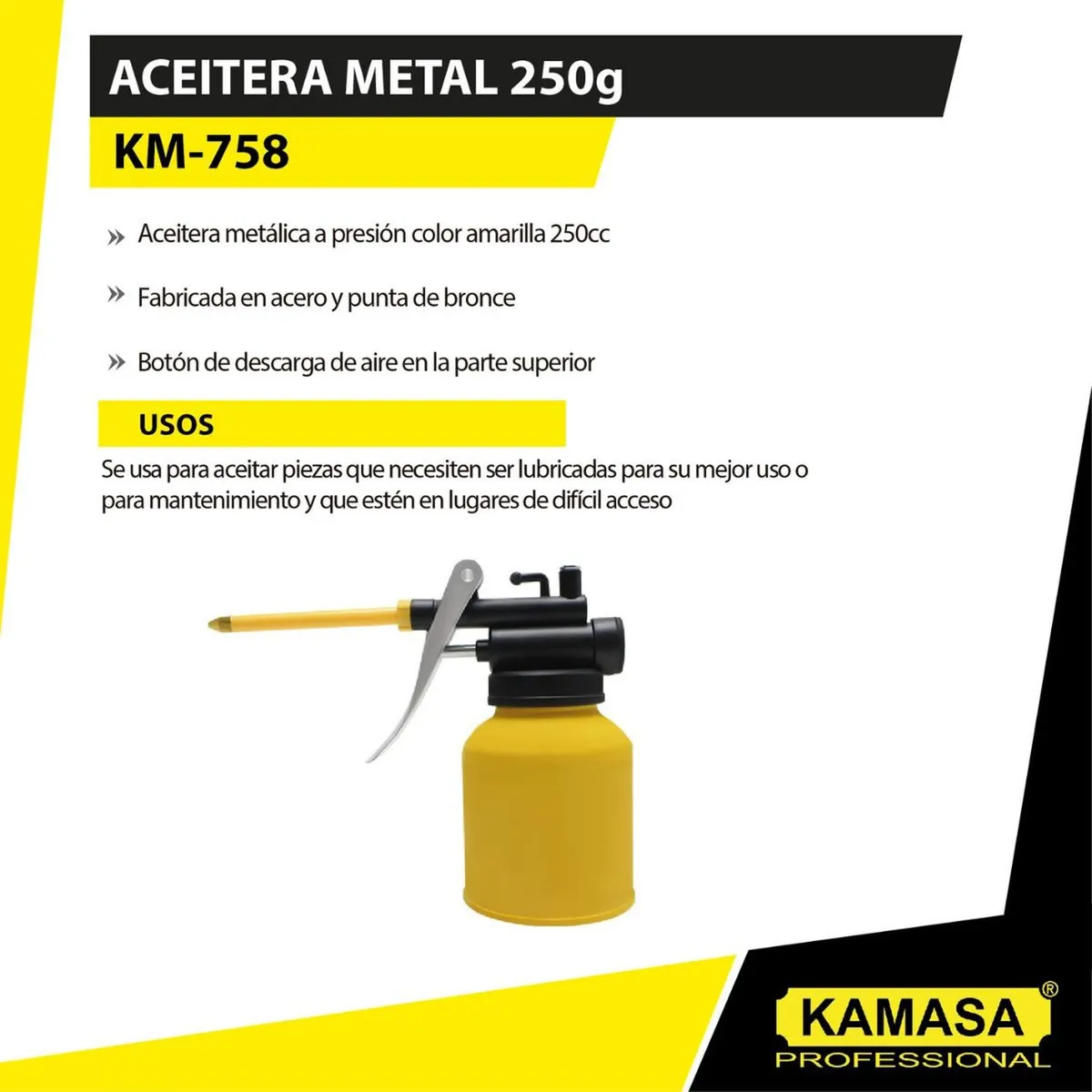 KAMASA - Aceitera de metal 250g Kamasa