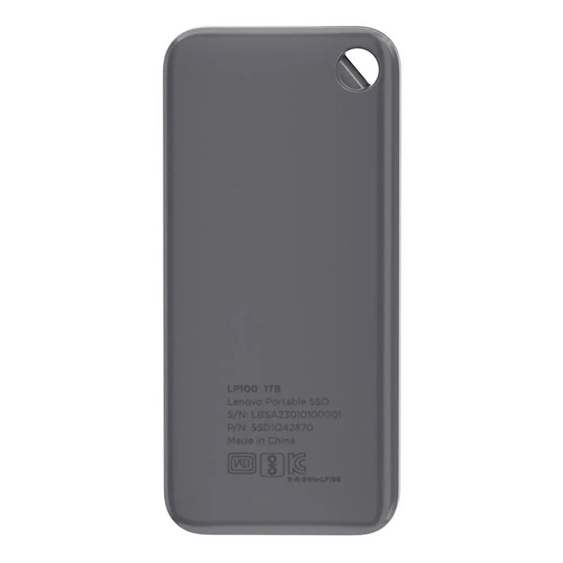 LENOVO - Disco SSD Externo Lenovo LP100 1TB USB Portatil Gris 5SD1Q27712