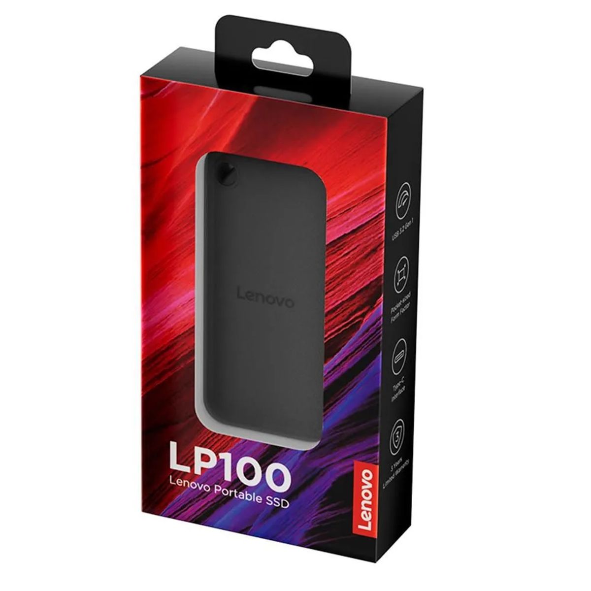 LENOVO - Disco SSD Externo Lenovo LP100 1TB USB Portatil Gris 5SD1Q27712