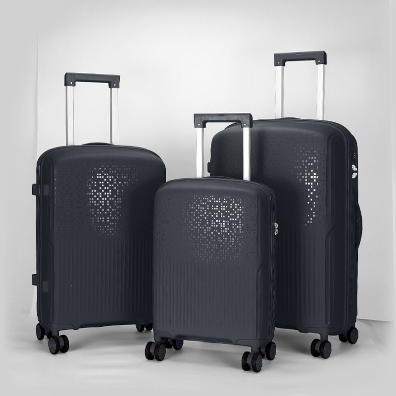 GENERICO - Set de Maleta de viaje PP 20 - 24 - 28 pulgadas - Gris Claro