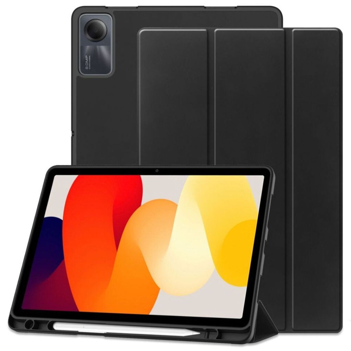 GENERICO - Funda Smart Case Portapencil Para Xiaomi Pad SE 11 - NEGRO